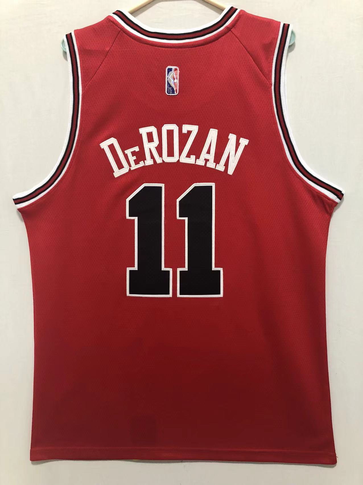 2022 Men Chicago Bulls 11 DeROZAN Red NBA Nike Jerseys